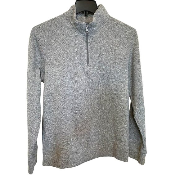Old Navy Gray 1/4 Zip Pullover Sweater Mens Gorpcore Grandpacore CasualSize M - Picture 1 of 8